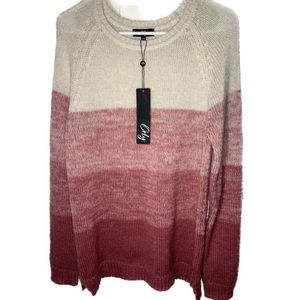 NWT Orly “Ombré Striped Blush Sweater  | Long Sleeves  | Size Medium Ret $110